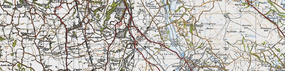 Old map of Adlington in 1947