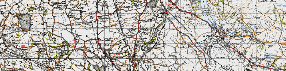 Old map of Adlington Park in 1947