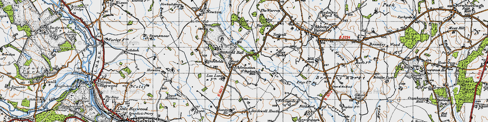 Old map of Admaston in 1946