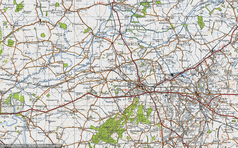 Old Map of Admaston, 1947 in 1947