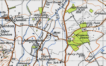 Old map of Admington in 1946