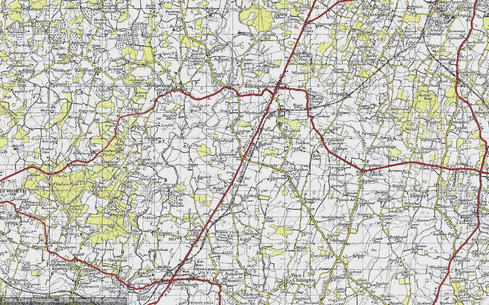 Old Map of Adversane, 1940 in 1940