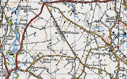 Old map of Affetside in 1947