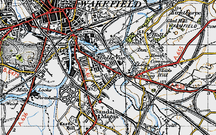 Old map of Agbrigg in 1947