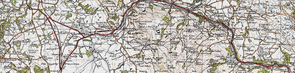 Old map of Aifft in 1947