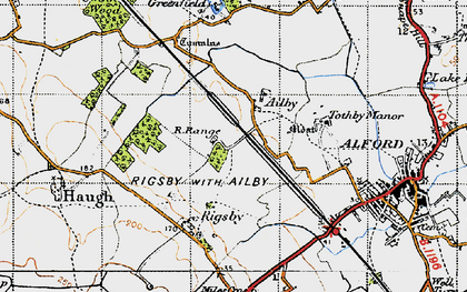 Old map of Ailby in 1946