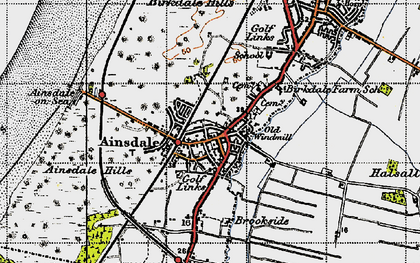 Old map of Ainsdale in 1947