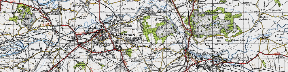 Old map of Airedale in 1947