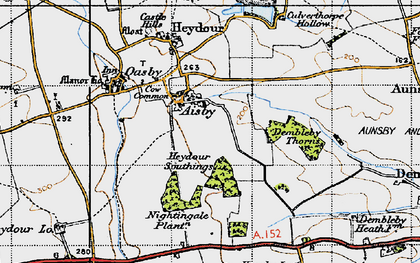 Old map of Aisby in 1946