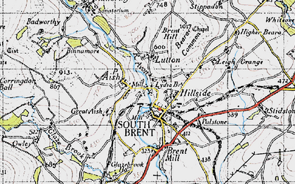 Old map of Aish Ridge in 1946
