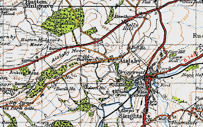 Old map of Aislaby Moor in 1947