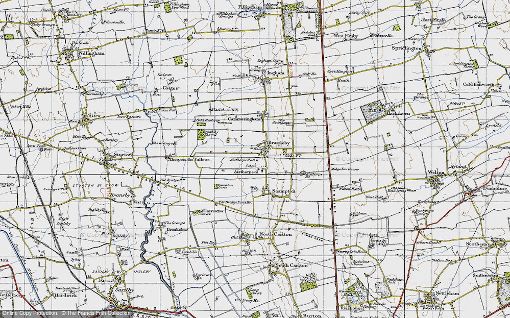Old Map of Aisthorpe, 1947 in 1947