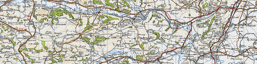 Old map of Aithnen in 1947