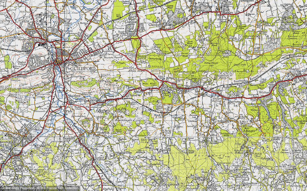 Old Map of Albury, 1940 in 1940