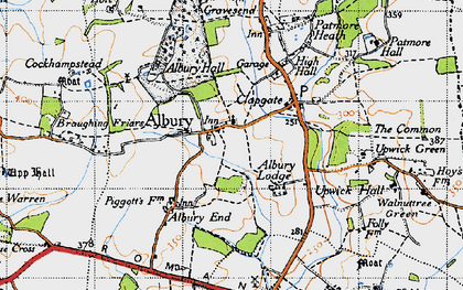 Old map of Albury Lodge in 1946