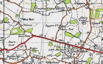 Old map of Albury End in 1946