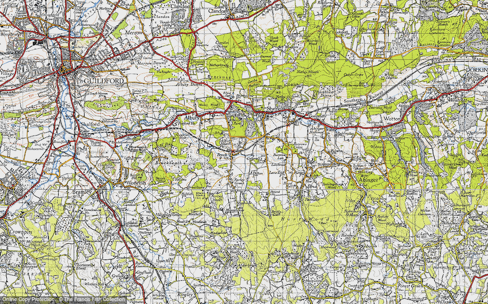 Old Map of Albury Heath, 1940 in 1940