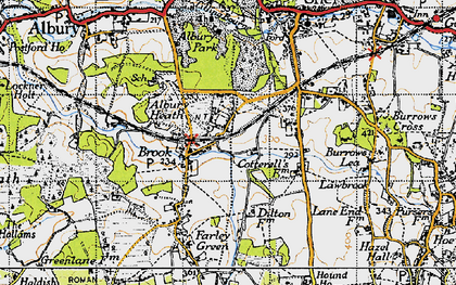 Old map of Albury Heath in 1940