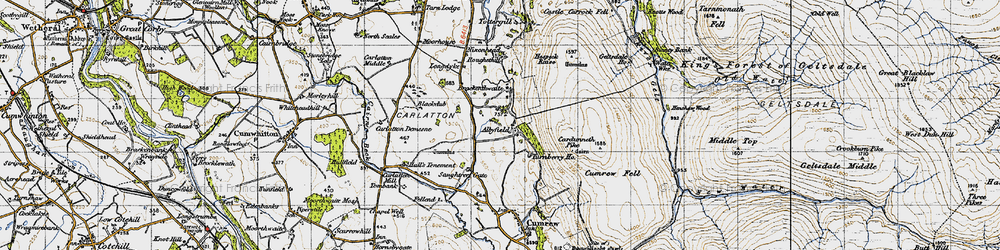 Old map of Binney Bank in 1947