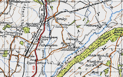 Old map of Alcaston in 1947