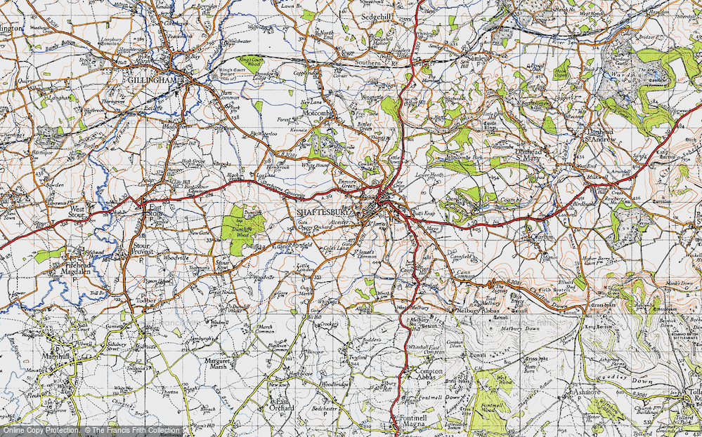 Old Map of Alcester, 1945 in 1945