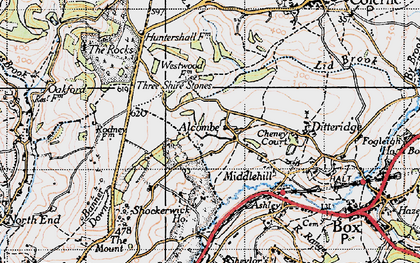 Old map of Alcombe in 1946
