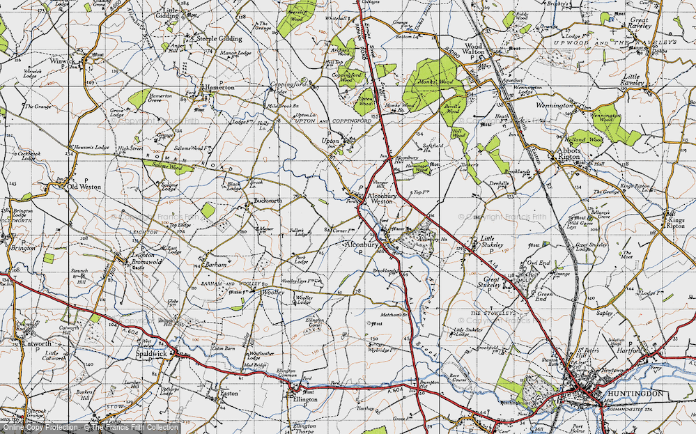 Old Map of Alconbury Weston, 1946 in 1946