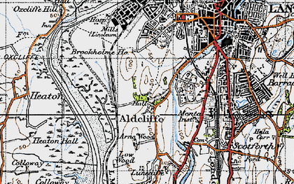 Old map of Aldcliffe in 1947