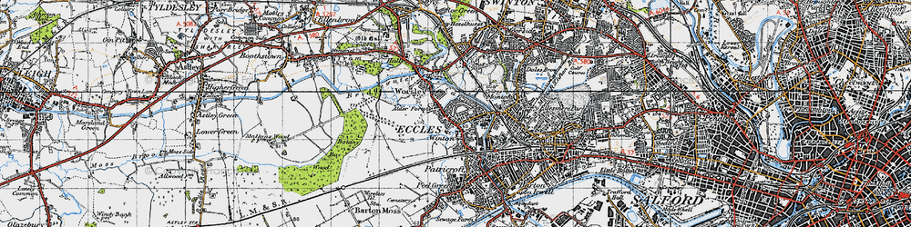 Old map of Alder Forest in 1947
