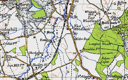 Old map of Alder Row in 1946