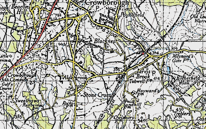 Old map of Alderbrook in 1940