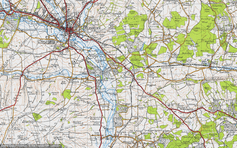 Old Map of Alderbury, 1940 in 1940