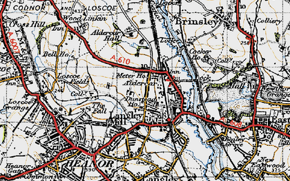 Old map of Aldercar in 1946