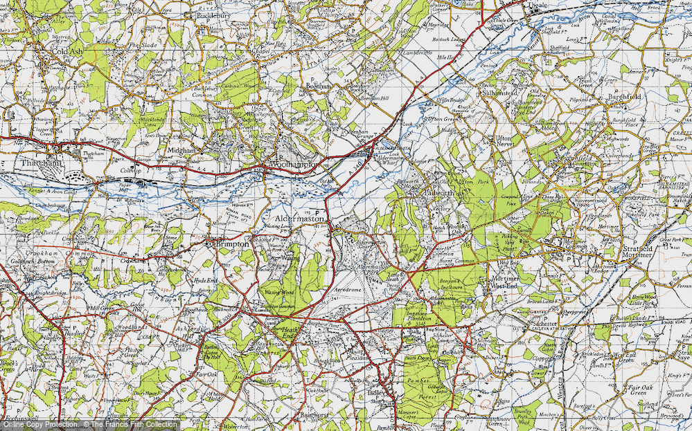 Old Map of Aldermaston, 1945 in 1945