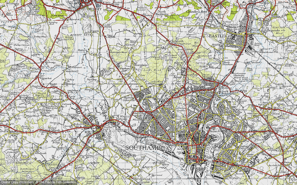 Old Map of Aldermoor, 1945 in 1945