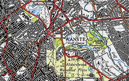 Old map of Aldersbrook in 1946