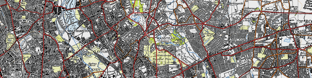 Old map of Aldersbrook in 1946