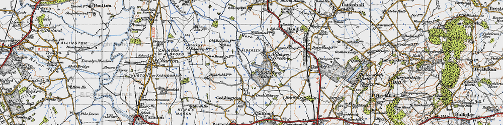 Old map of Aldersey Park in 1947