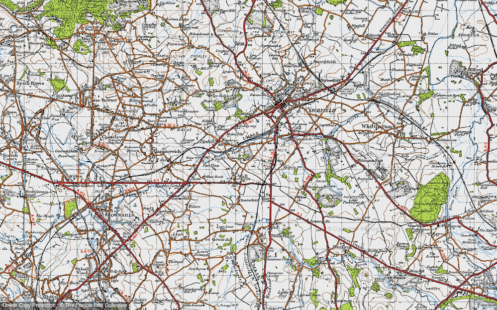 Old Map of Aldershawe, 1946 in 1946