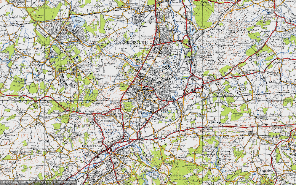 Old Map of Aldershot, 1940 in 1940