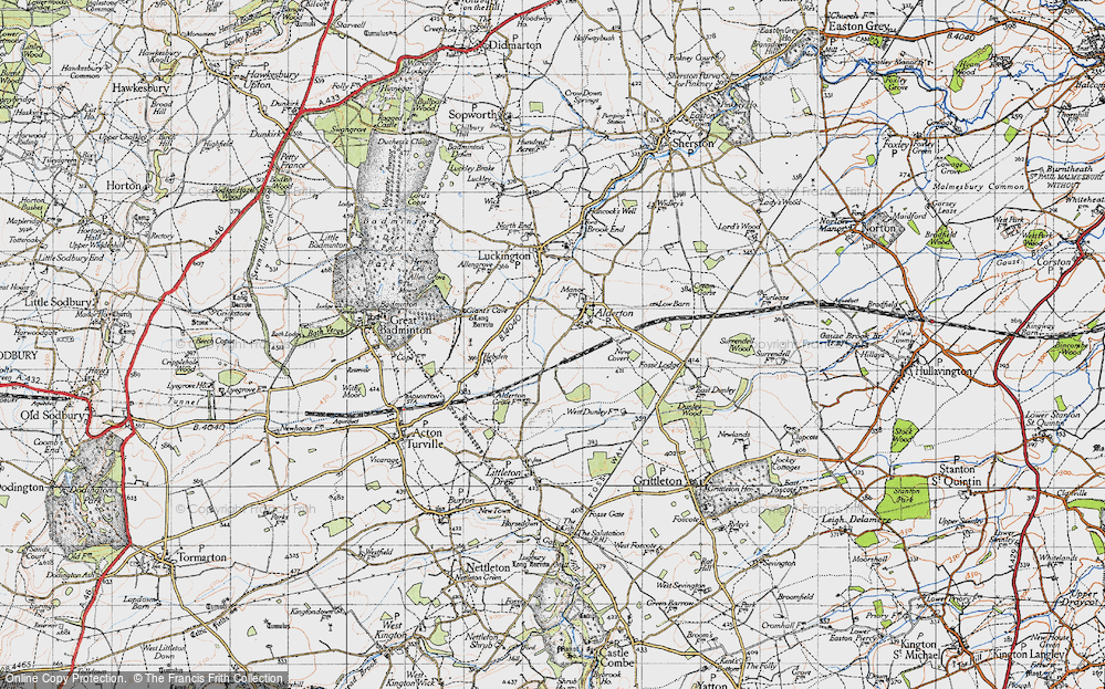 Old Map of Alderton, 1946 in 1946