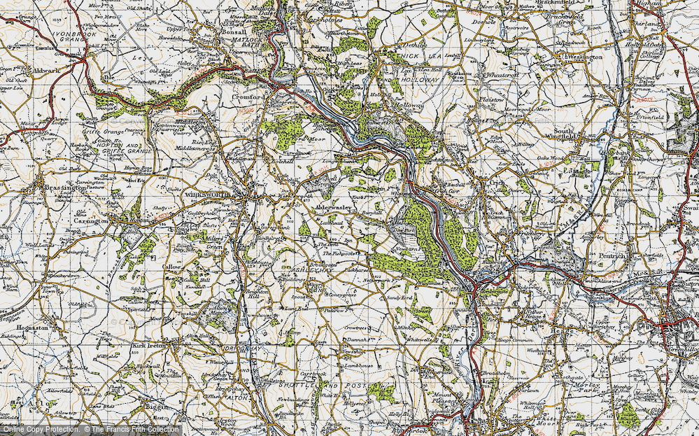 Old Map of Alderwasley, 1946 in 1946