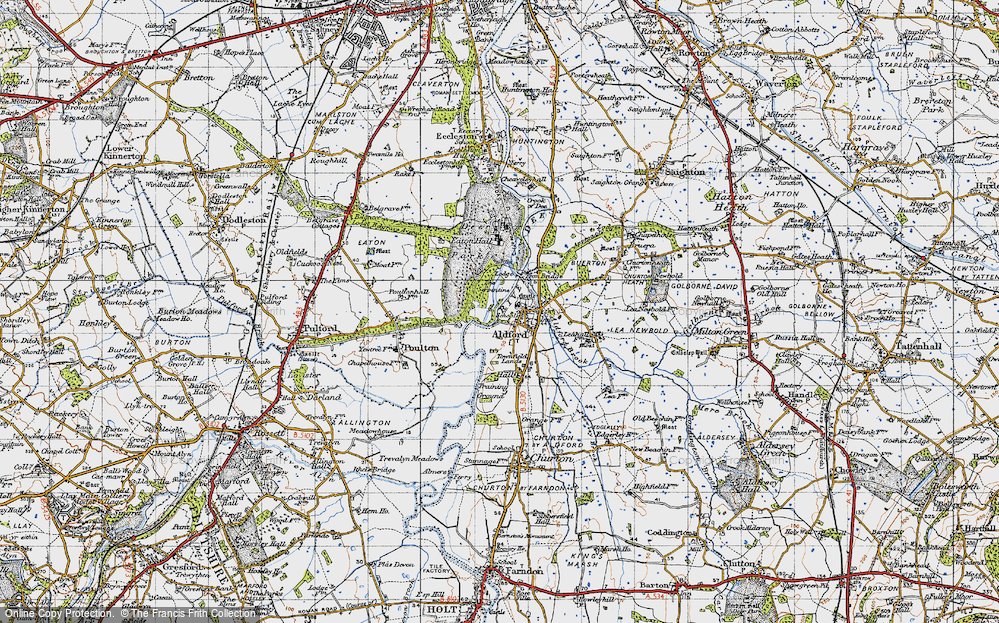 Old Map of Aldford, 1947 in 1947