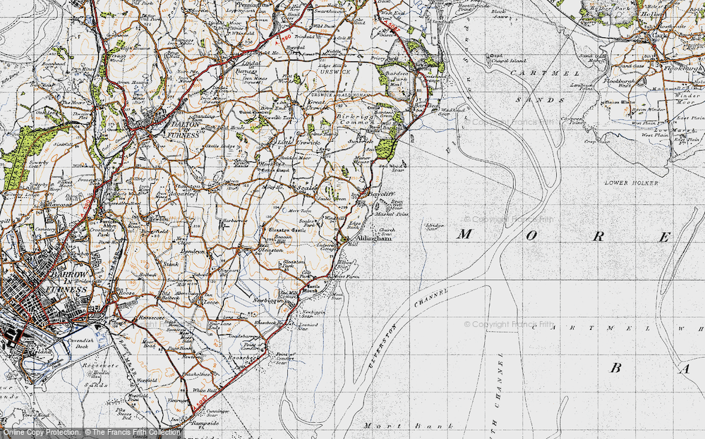 Old Map of Aldingham, 1947 in 1947