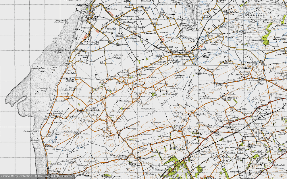 Old Map of Historic Map covering Southerfield in 1947