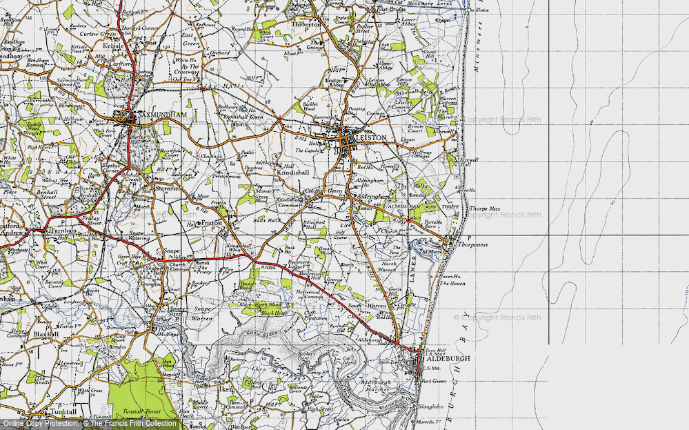 Old Map of Aldringham, 1946 in 1946
