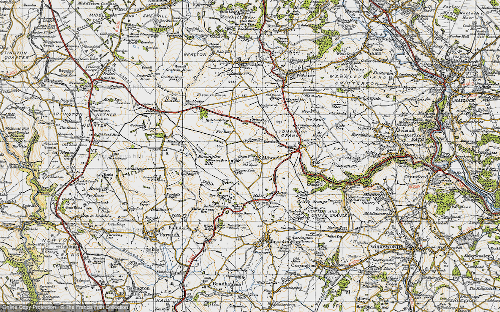 Old Map of Aldwark, 1947 in 1947