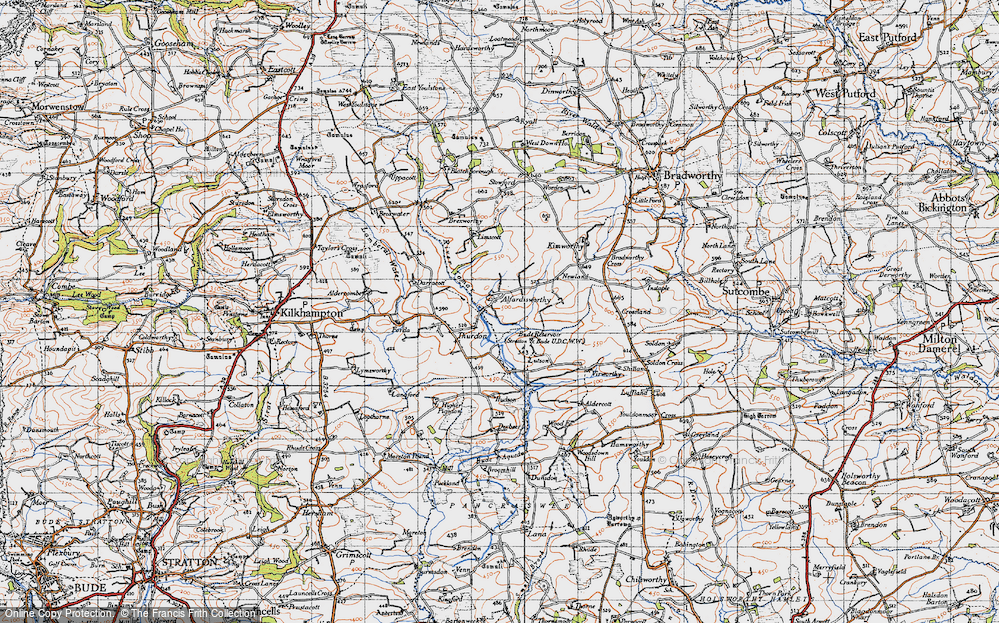 Old Map of Alfardisworthy, 1946 in 1946