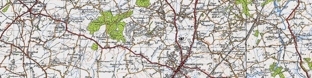 Old map of Alfred's Well in 1947