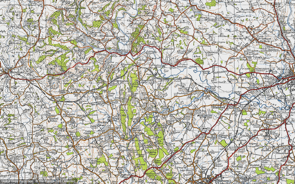 Old Map of Alfrick, 1947 in 1947